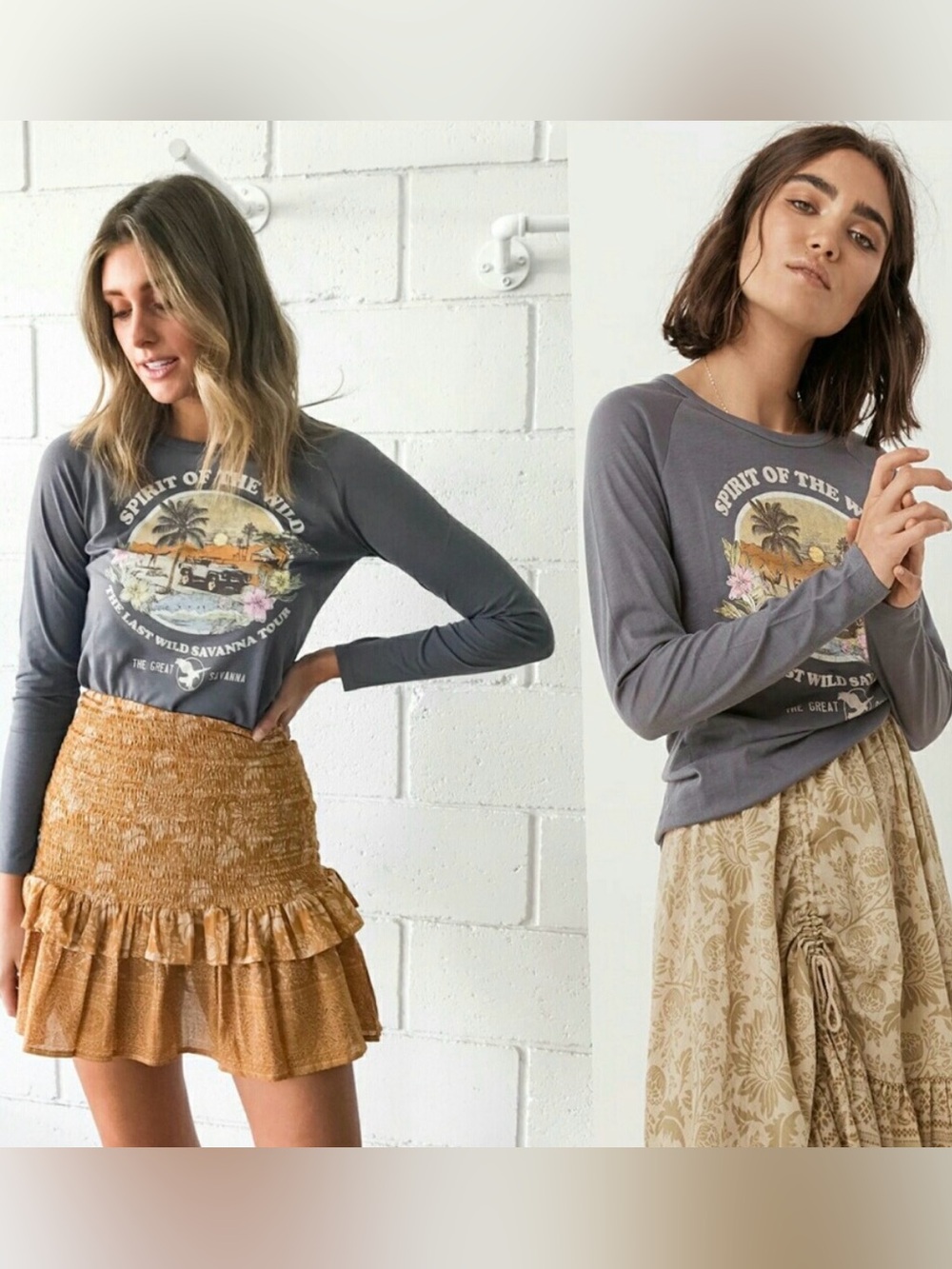 New spell spirit of the wilderness raglan tee M